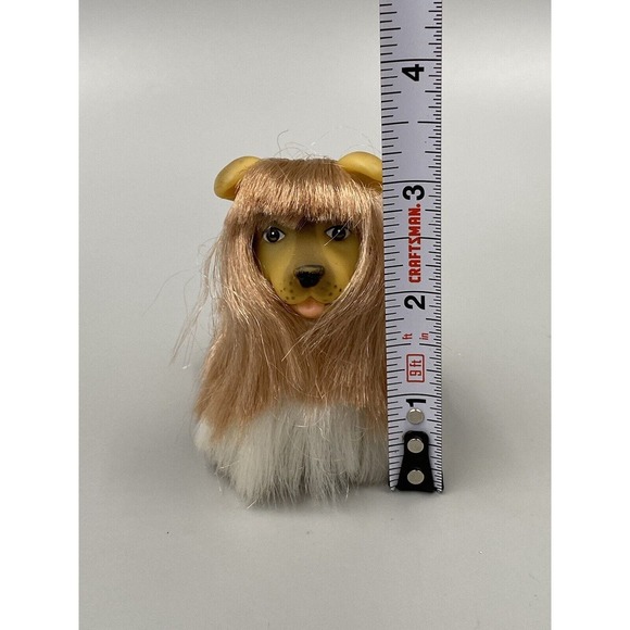 Vintage 1989 Cititoy Tan & White Long Haired Puppy Dog Figure 3” - Picture 4 of 6